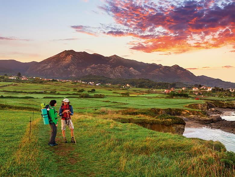 Image of the Camino de Santiago de la Costa as it passes through Caravia