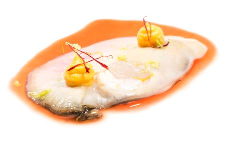 Oyster, blood orange, pumpkin and saffron